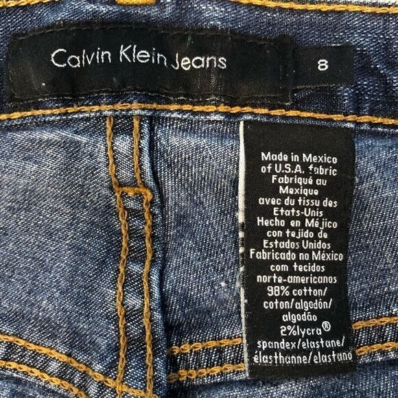 Calvin Klein Sz 8 Blue Denim Classic Bootcut Blue Western Rustic Jeans - Picture 3 of 6